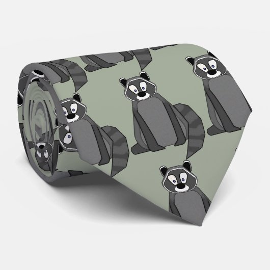 Felsiger Waschbär Krawatte (Gerollt)