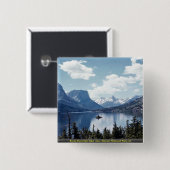 Felsiges Mountainseeansicht, Glacier Nationalpark, Button (Vorne & Hinten)