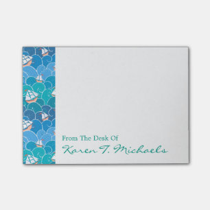 Felsiges Seemuster   addieren Ihren Namen Post-it Klebezettel