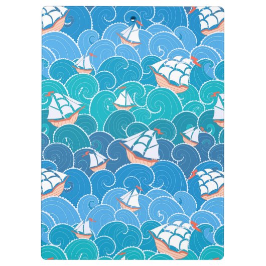 Felsiges Seemuster Klemmbrett (Rückseite)