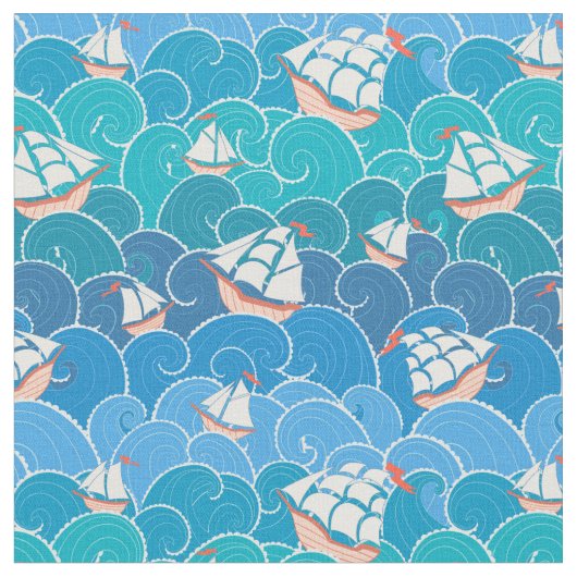 Felsiges Seemuster Stoff (Nahaufnahme)