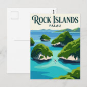 Felsinseln Palau Postkarte (Vorne/Hinten)