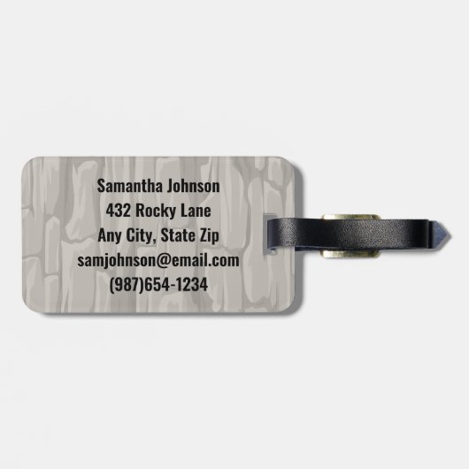 Felskletterdesign Gepäckanhänger (Rückseite horizontal)