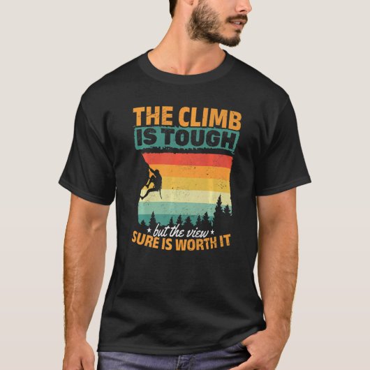 Felsklettern ist hart T-Shirt (Vorderseite)