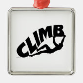 Felsklettern Silbernes Ornament (Vorne)
