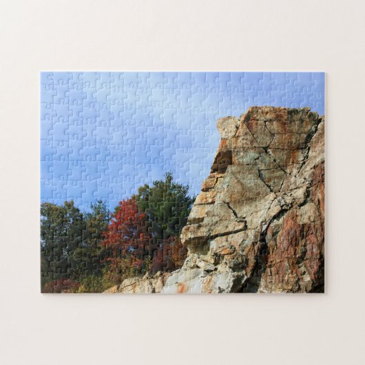 Felsklippe Fall Foliage Nature Puzzle (Horizontal)