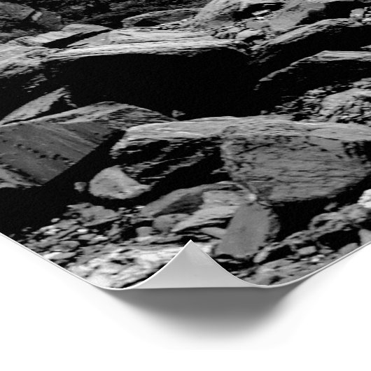 Felsklippen beim Fox Glacier Poster (Ecke)