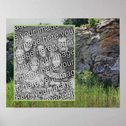 Felsklippen Teiche Natur hinzufügen Foto Poster (Vorne)