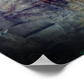 Felsklippenwand Reflektionen im Teich 2 Poster (Ecke)