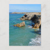 Felsküste auf der Halbinsel Quiberon in Frankreich Postkarte (Vorderseite)