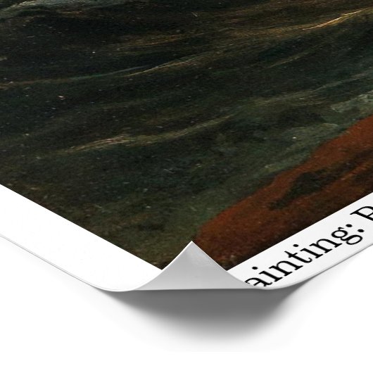 Felsküste im Mondschein von Schödlberger Poster (Ecke)