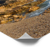 Felsküste von Les Sables d'Olonne in Frankreich Poster (Ecke)