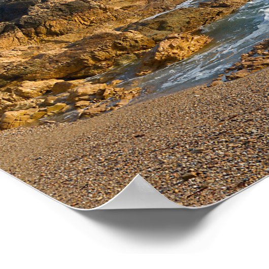 Felsküste von Les Sables d'Olonne in Frankreich Poster (Ecke)