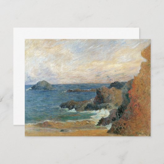 Felsküste von Paul Gauguin, Vintager Impressionism (Vorne/Hinten)