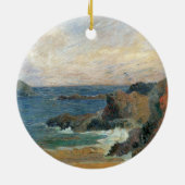 Felsküste von Paul Gauguin, Vintager Impressionism Keramikornament (Hinten)