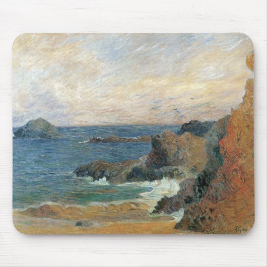 Felsküste von Paul Gauguin, Vintager Impressionism Mousepad (Vorne)