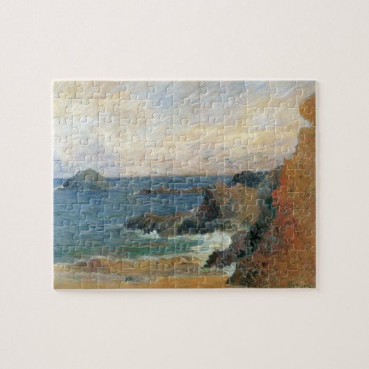 Felsküste von Paul Gauguin, Vintager Impressionism Puzzle (Horizontal)