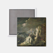 Felslandschaft mit einem Huntsman und Kriegern (Öl Magnet (Vorderseite/Rückseite)