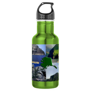 Felslandschaften Alaskas Collage Trinkflasche