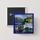 Felslandschaften von Alaska Collage Button (Vorne & Hinten)