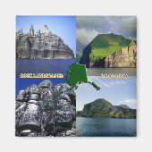 Felslandschaften von Alaska Collage Magnet (Vorne)