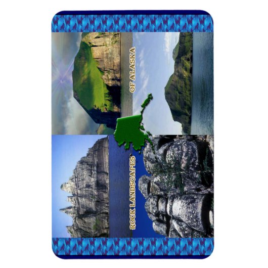 Felslandschaften von Alaska Collage Magnet (Vertikal)