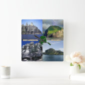 Felslandschaften von Alaska Collage Quadratische Wanduhr (Zuhause)