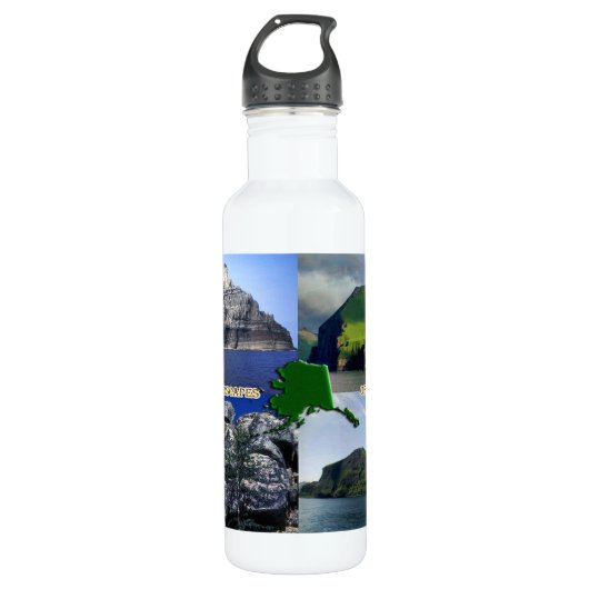 Felslandschaften von Alaska Collage Trinkflasche (Vorderseite)