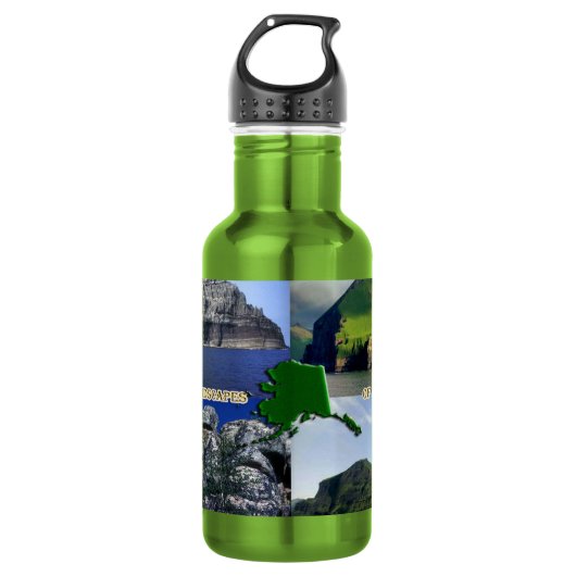 Felslandschaften von Alaska Collage Trinkflasche (Vorderseite)