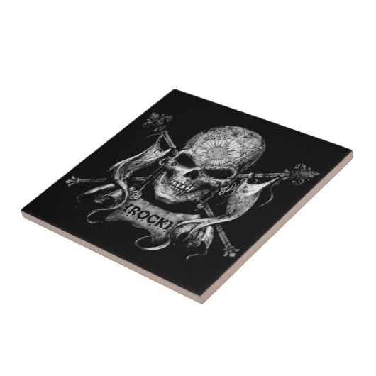 Felsschädel Fliese (Seite)