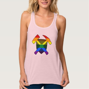 Felsschild des Geologen - LGBT-Stolperflagge Tank Top