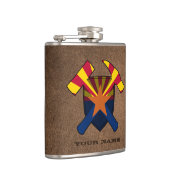 Felsschlagschild des Geologen - Flagge von Arizona Flachmann (Rechts)