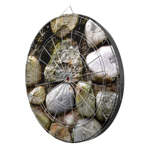 Felsstein, Felsen, Stein, Stein, rustikaler Stein Dartscheibe (Vorderseite rechts)