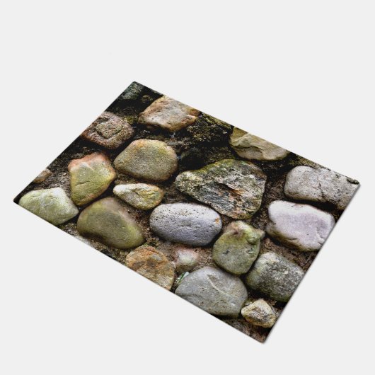 Felsstein, Felsen, Stein, Stein, rustikaler Stein Fußmatte (Schrägansicht)