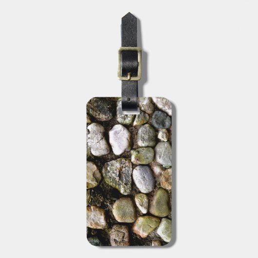 Felsstein, Felsen, Stein, Stein, rustikaler Stein Gepäckanhänger (Vorderseite vertikal)