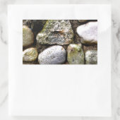 Felsstein, Felsen, Stein, Stein, rustikaler Stein Rechteckiger Aufkleber (Tasche)