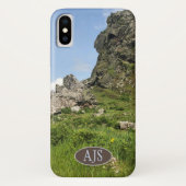 Felsvorsprung in Landschaft, Schottland. Case-Mate iPhone Hülle (Rückseite)
