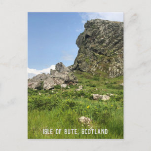 Felsvorsprung, Insel Bute, Schottland Postkarte