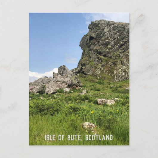 Felsvorsprung, Insel Bute, Schottland Postkarte (Vorderseite)