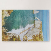 Felswand aus weißem Stein Puzzle (Horizontal)