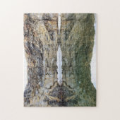 Felswand Reflektionen im Teich 3 Natur Puzzle (Vertikal)