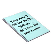 Felt Bad for Mr. Collins Design Notizblock (Rechte Seite)