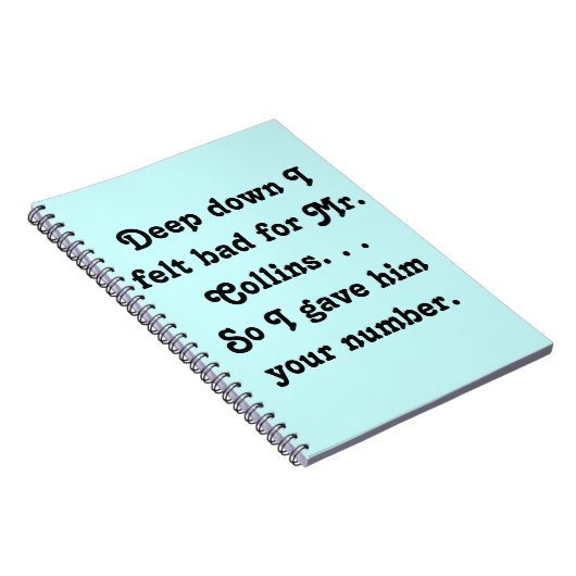 Felt Bad for Mr. Collins Design Notizblock (Rechte Seite)