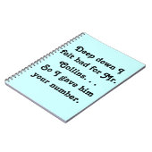 Felt Bad for Mr. Collins Design Notizblock (Linke Seite)