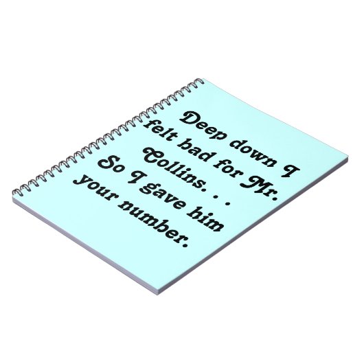 Felt Bad for Mr. Collins Design Notizblock (Linke Seite)