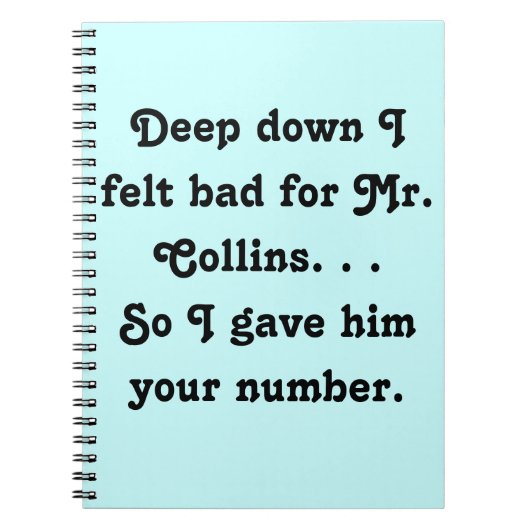 Felt Bad for Mr. Collins Design Notizblock (Vorderseite)