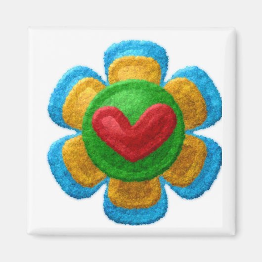 FELT BLUME Locker Magnete, Kühlschrank Magnet (Vorne)