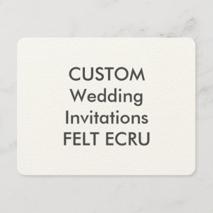 FELT ECRU 110lb 5,5" x 4,25" Hochzeitseinladungen Einladung
