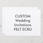FELT ECRU 110lb 7,5" x 5,5" Einladungen für Hochze (Vorne/Hinten)