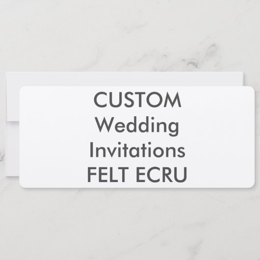 FELT ECRU 110lb 9,25" x 4" Einladungen zum Hochzei (Vorderseite)